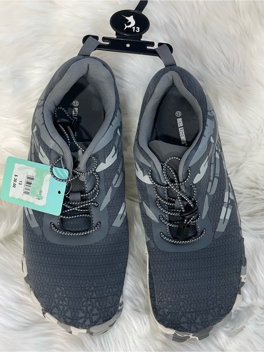 Reel Legends Men’s Water‎ Shoes Gray Camo Size 13 – New with Tags - Picture 3 of 5